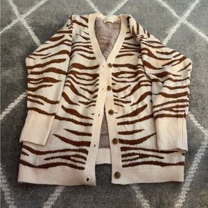 Brown Zebra Cardigan